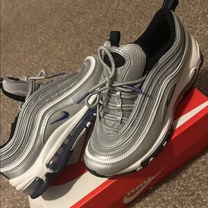 Nike Metallic Silver and Black Air Max 97
